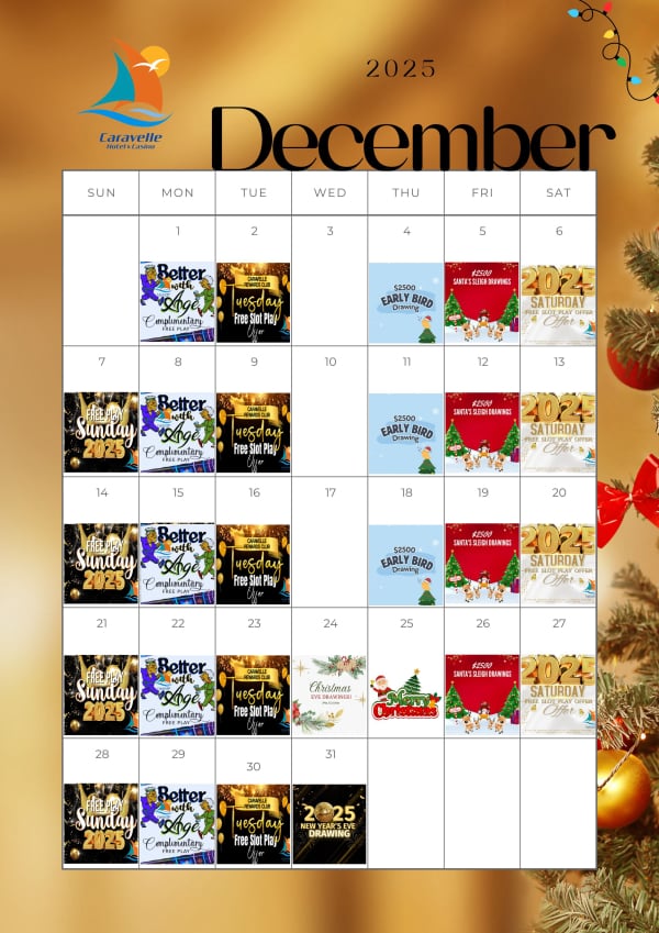 December Events at Caravelle Casino