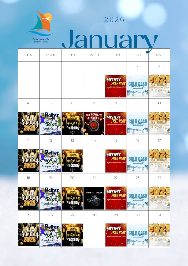January Events at Caravelle Casino